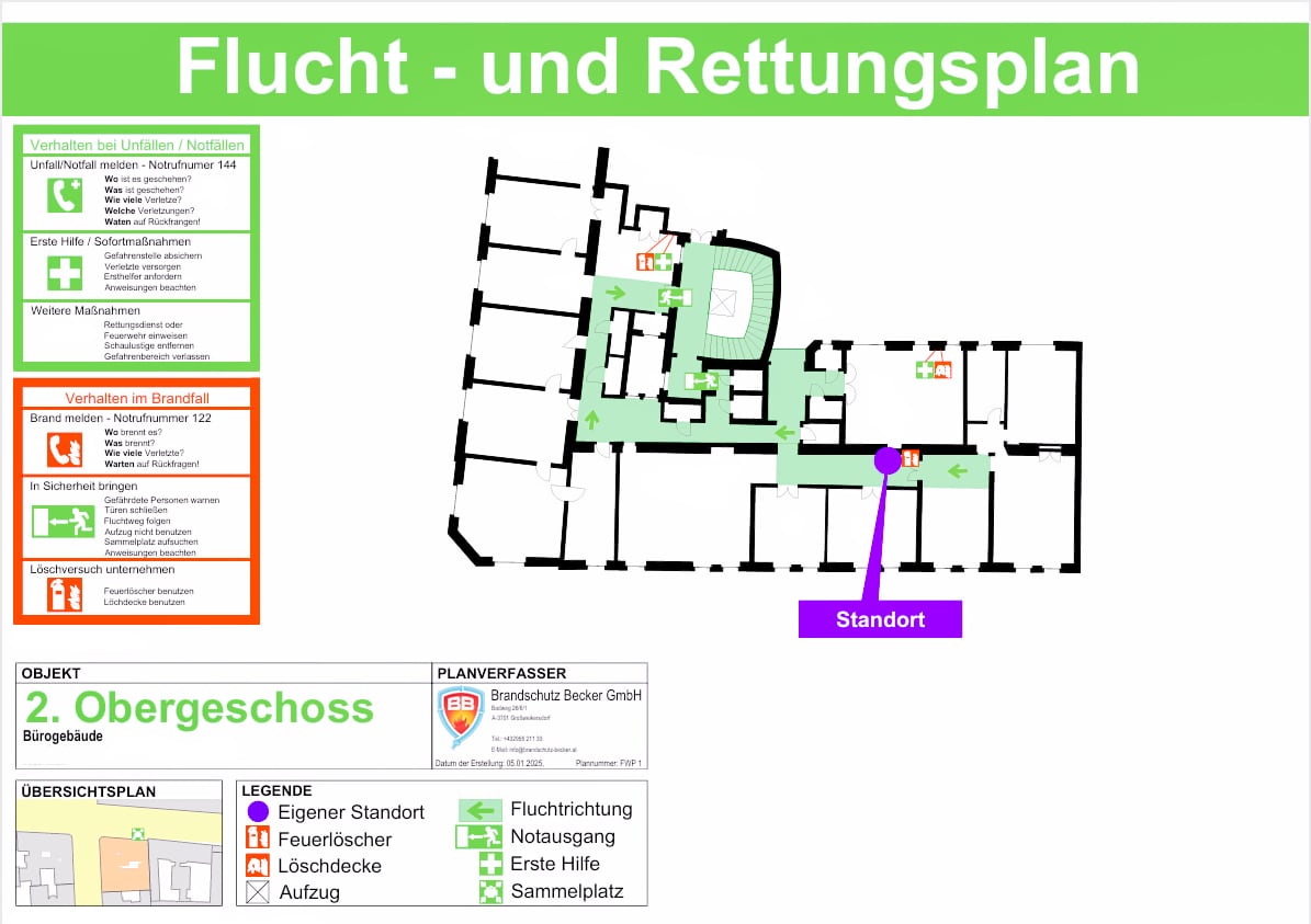 Mehr über den Artikel erfahren Flucht- und Rettungsplan
